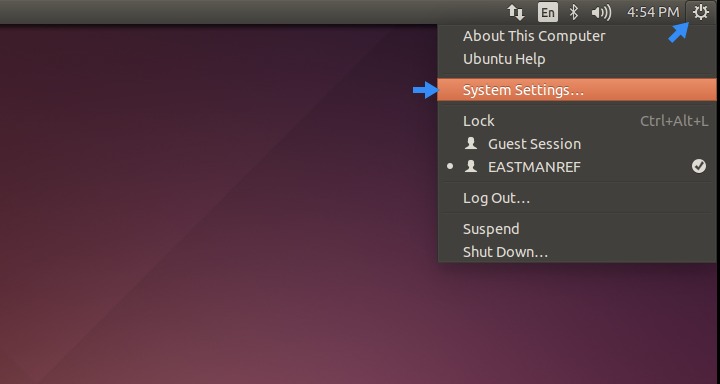 Ubuntu system settings