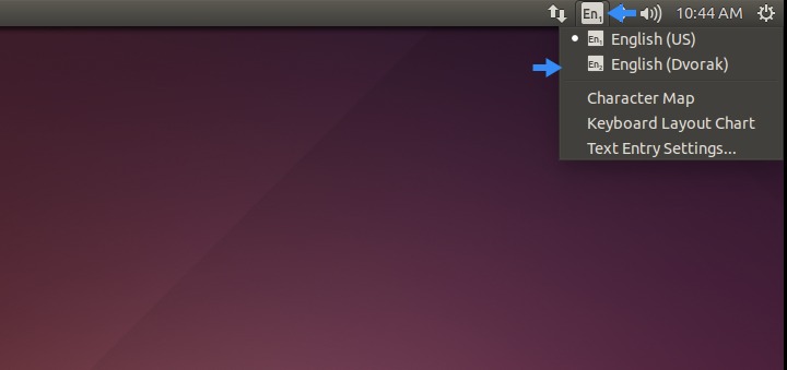 Ubuntu keyboard layout menu