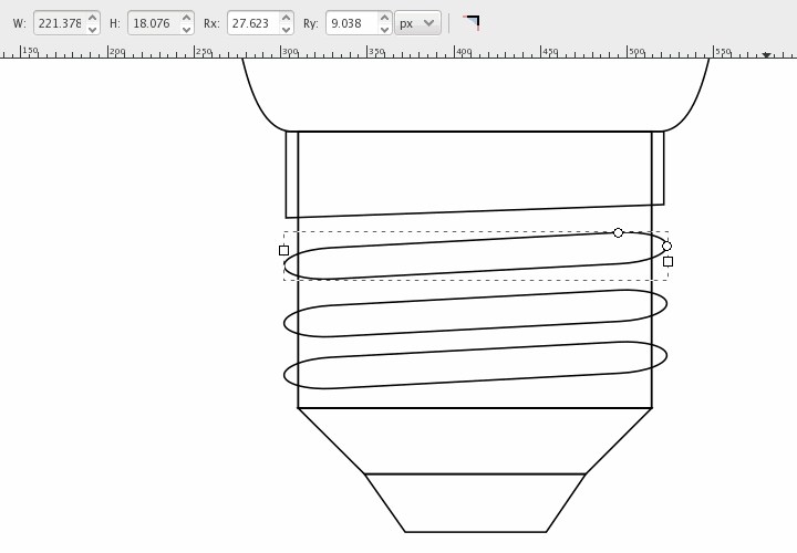 Draw the last three threads