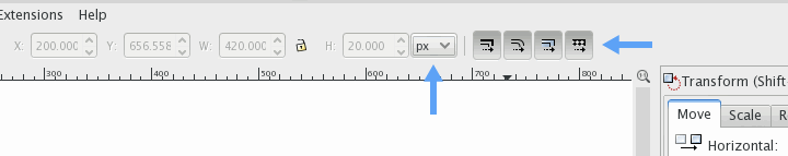 Inkscape: units of measure and scaling setup