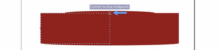 Duplicate first rectangle and shrink horizontally aligning to center of first rectangle