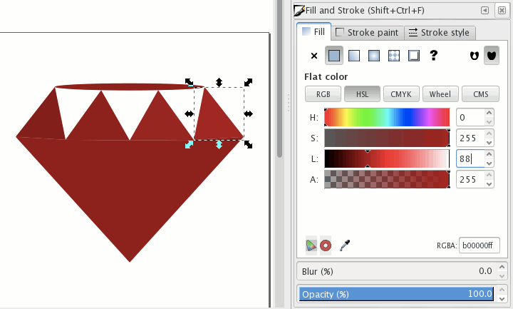 inkscape drawing handles